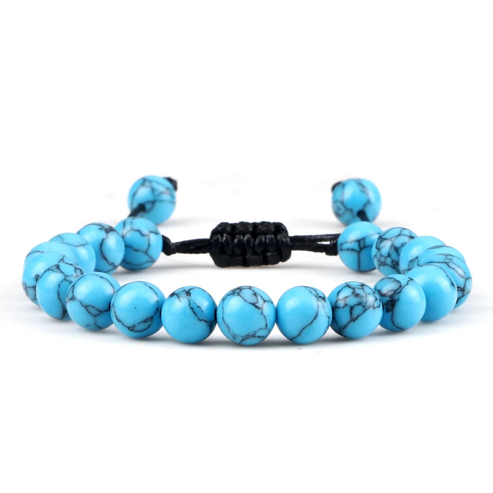 Blue Magnesite Beaded Bracelet